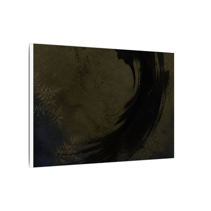 Seijaku Ink Brushstroke Canvas Art - Dark Japandi Moody Minimal