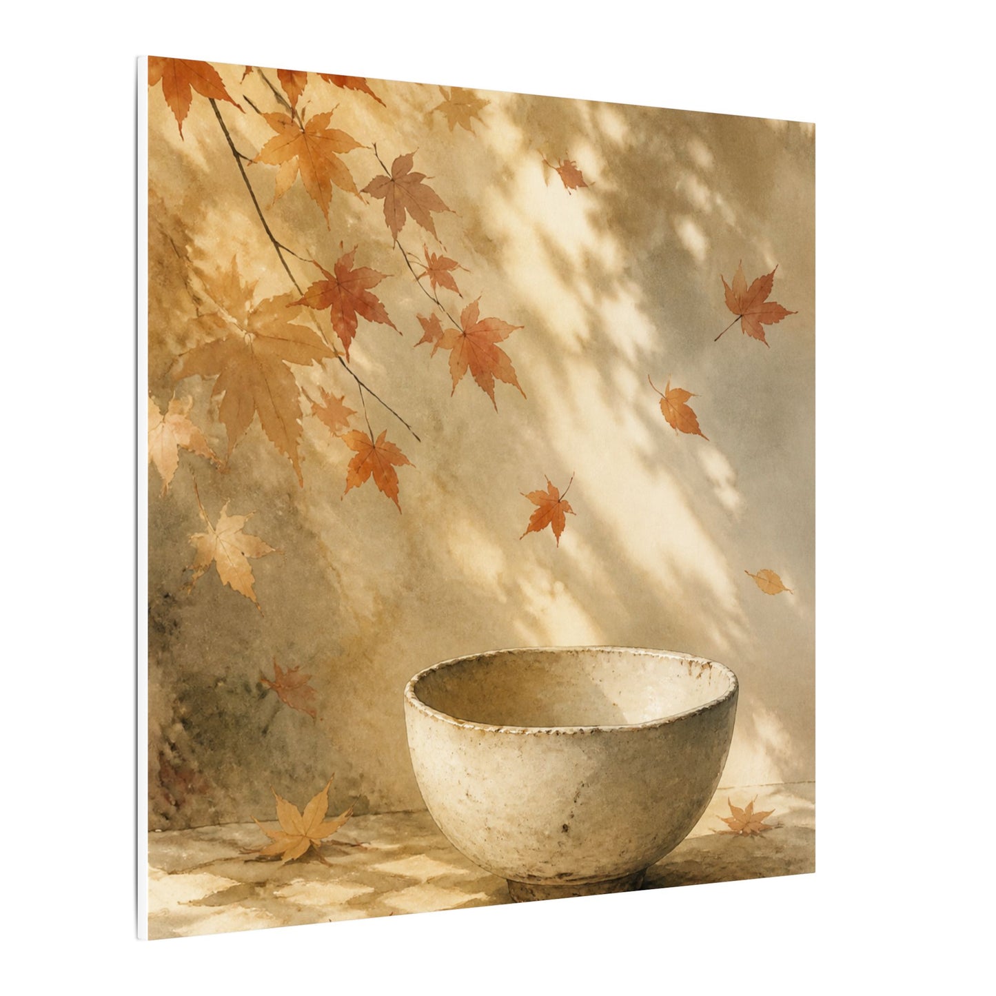 Japandi Ceramic Bowl in Dappled | Watercolor Canvas Art
