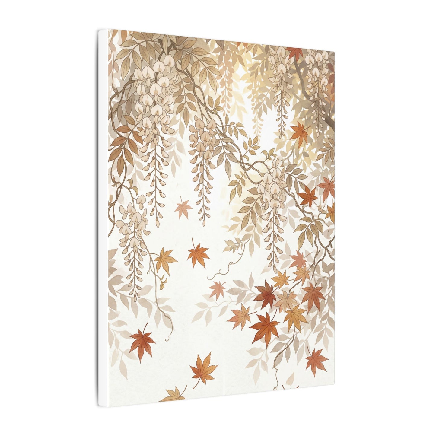Shibui Wisteria Canvas Art - Japandi Japanese Pattern