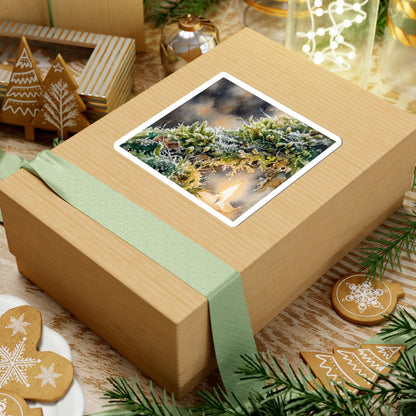 Japandi Moss Close Up in Candlelight | Watercolor Sticker