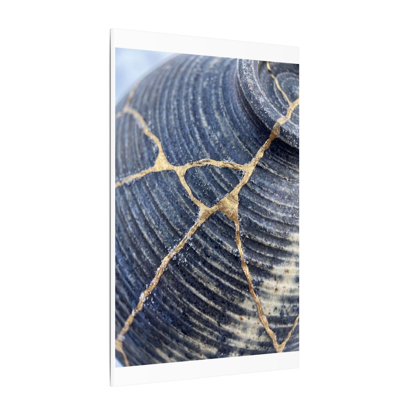 Shibui Water Ripple Canvas Art - Kintsugi Gold Repair