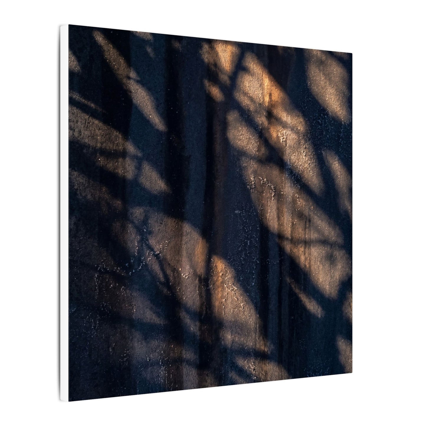Dark Japandi Shadow Play in Golden Hour | Shadow Zen Canvas Art