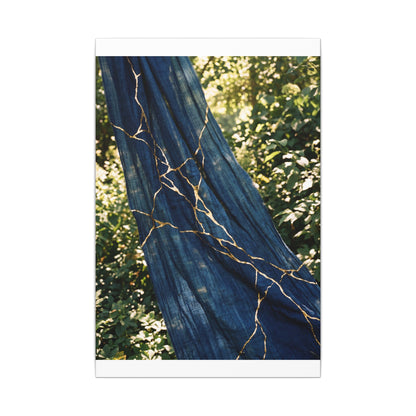 Resilient Silk Drape Canvas Art - Gold Repair Kintsugi