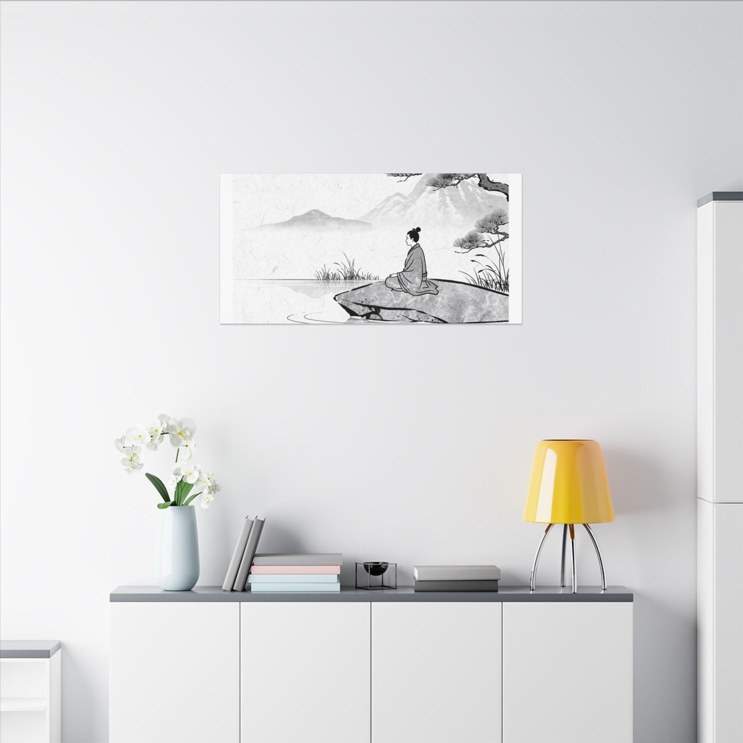 Meditation Harmonious Zen Ukiyo-e Canvas Art