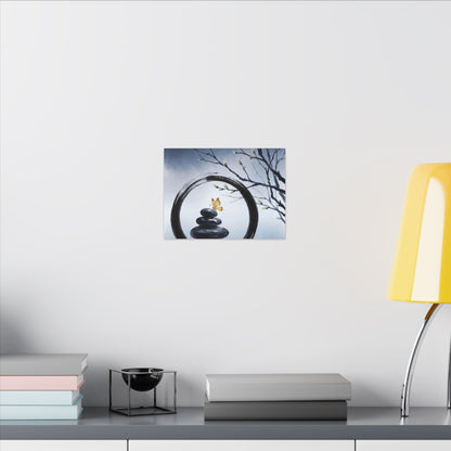River Stones Spring Canvas Art | Zen Peaceful Design