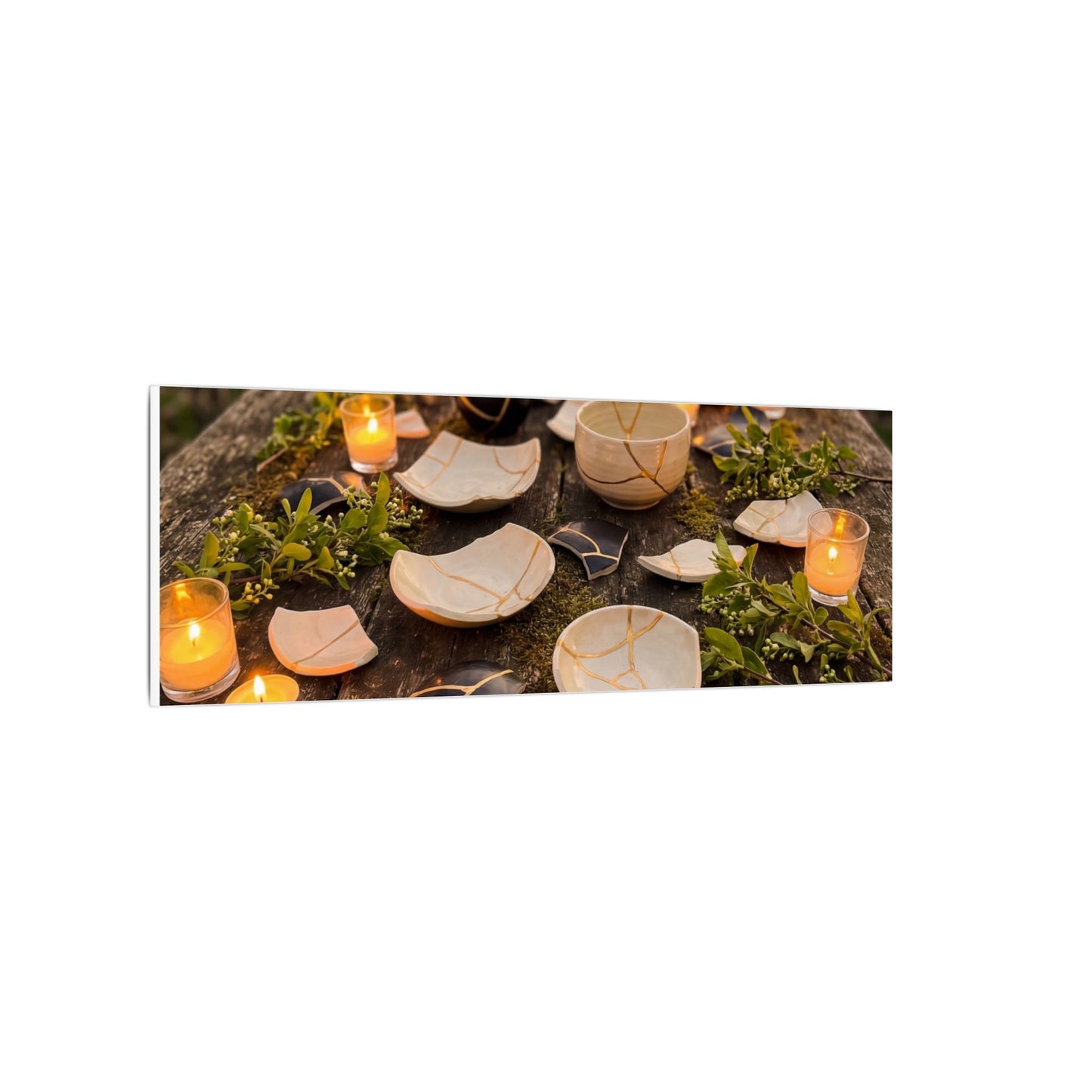 Broken Pottery Spring Canvas Art | Kintsugi Beautiful Design
