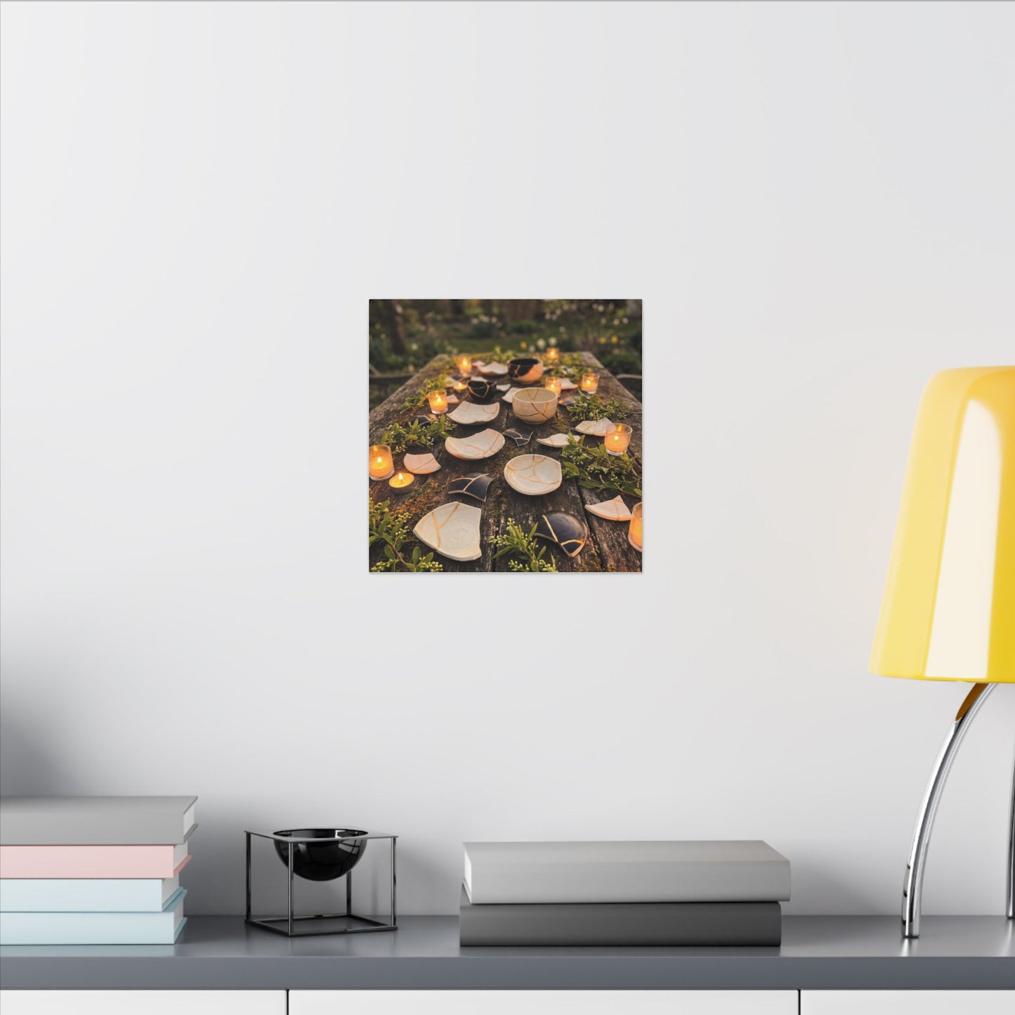 Broken Pottery Spring Canvas Art | Kintsugi Beautiful Design