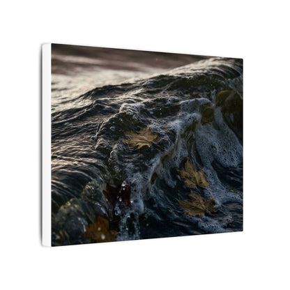 Dark Japandi Ocean Wave in Dawn | Moody Minimal Canvas Art