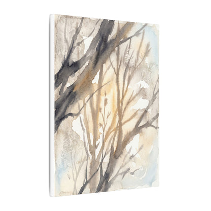 Ma Shadow Play Canvas Art - Japandi Watercolor