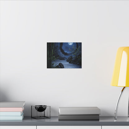 Serene Rock Garden Canvas Art - Enso Zen