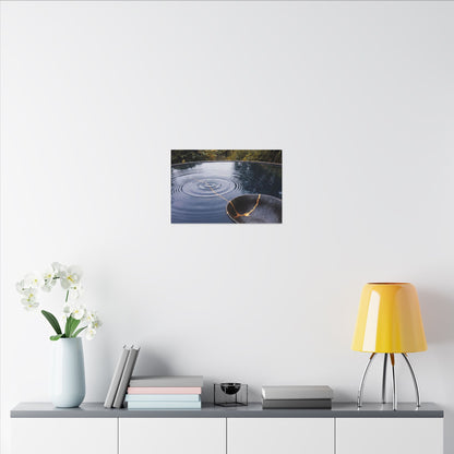 Kintsugi Water Ripple in Overcast | Broken Beauty Canvas Art