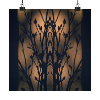 Golden Hour Shadow Play Wall Art Print - Dark Japandi Seijaku