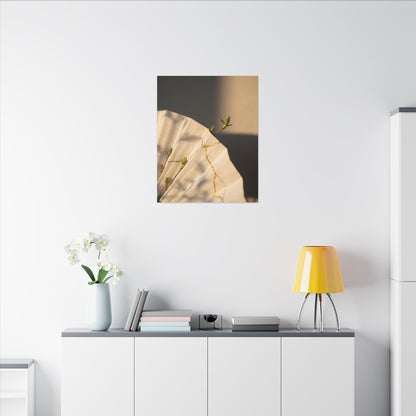 Paper Fold Gold Vein Canvas Art | Healing Kintsugi Art