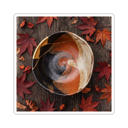 Autumn Ceramic Bowl Broken Beauty Sticker | Healing Decor