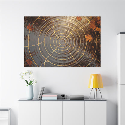Artful Water Ripple Canvas Art - Gold Vein Kintsugi