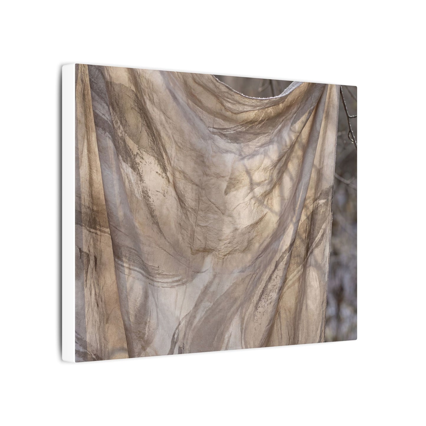 Ma Silk Drape Canvas Art - Japandi Japanese Pattern