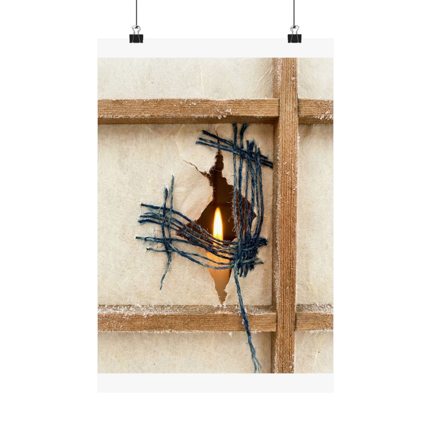 Candlelight Shoji Screen Wall Art Print - Kintsugi Kanso