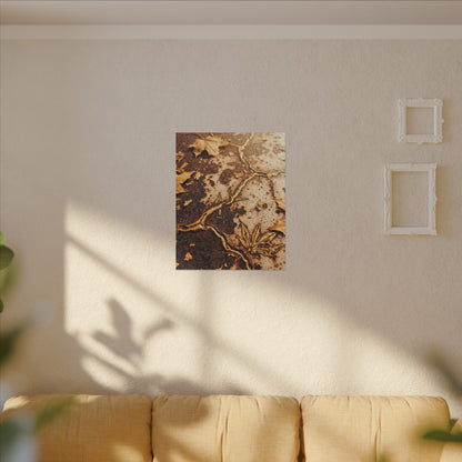 Kintsugi Rust Patina in Golden Hour | Gold Vein Canvas Art