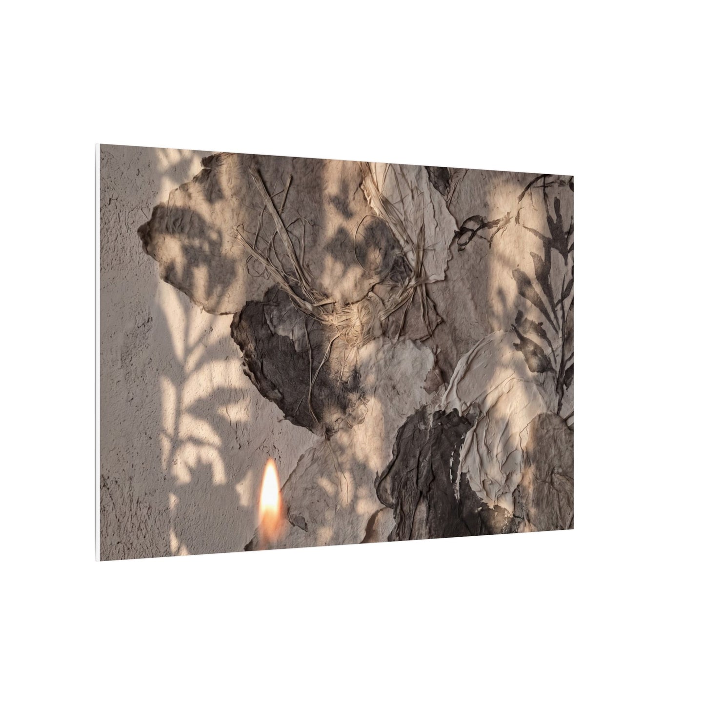 Shadow Play Summer Canvas Art | Japandi Elegant Design