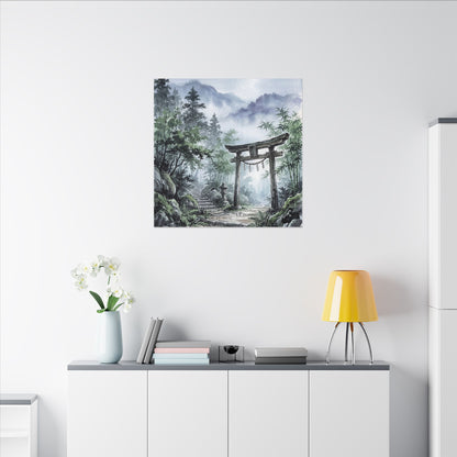 Moonlight Torii Gate Canvas Art - Zen Fukinsei