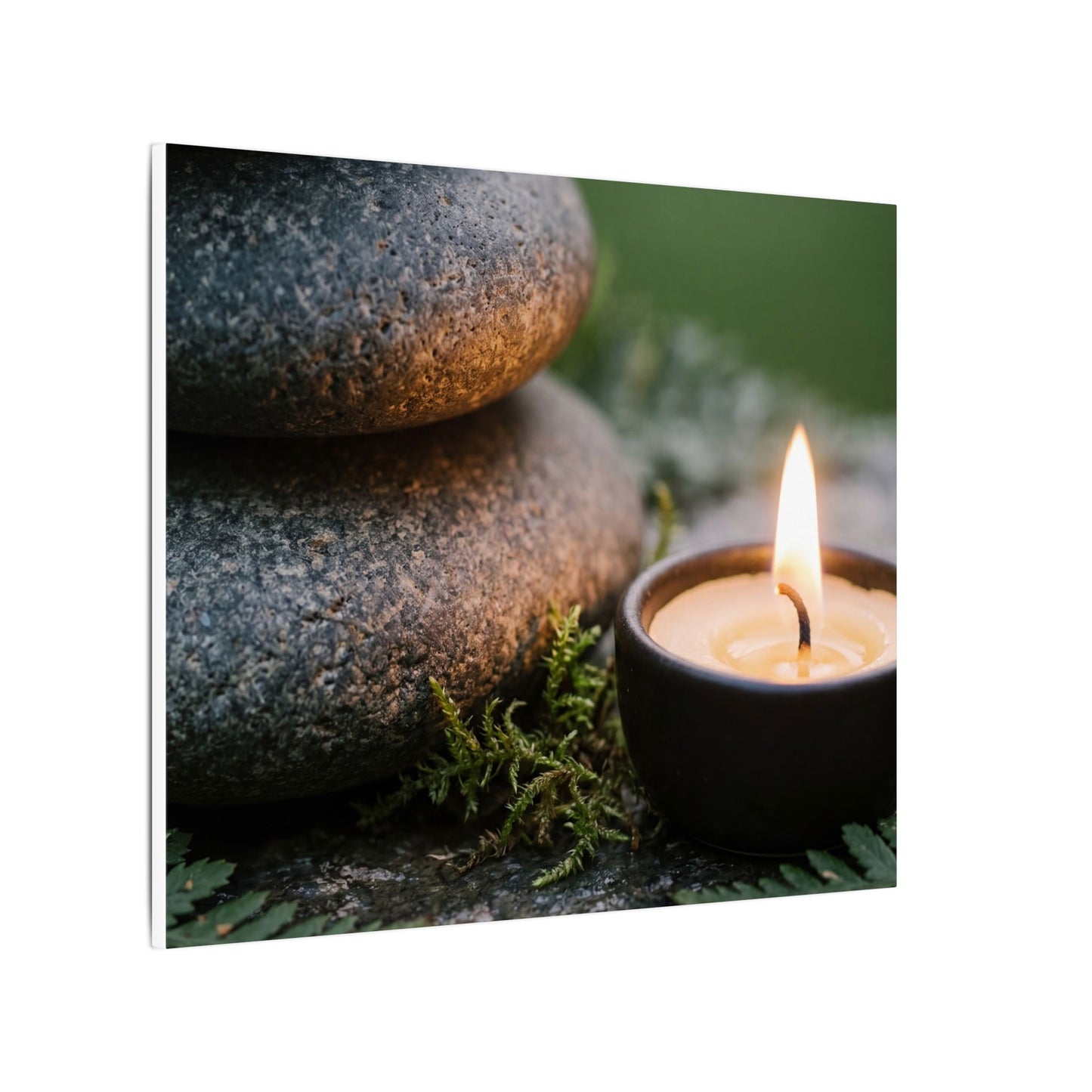 Warm River Stones Canvas Art - Japanese Pattern Japandi