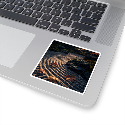 Luxurious Rock Garden Sticker - Moody Minimal Dark Japandi