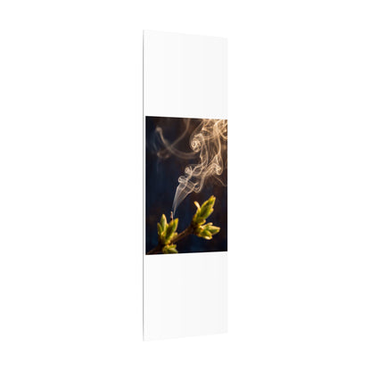 Golden Hour Incense Smoke Canvas Art - Dark Japandi Kanso