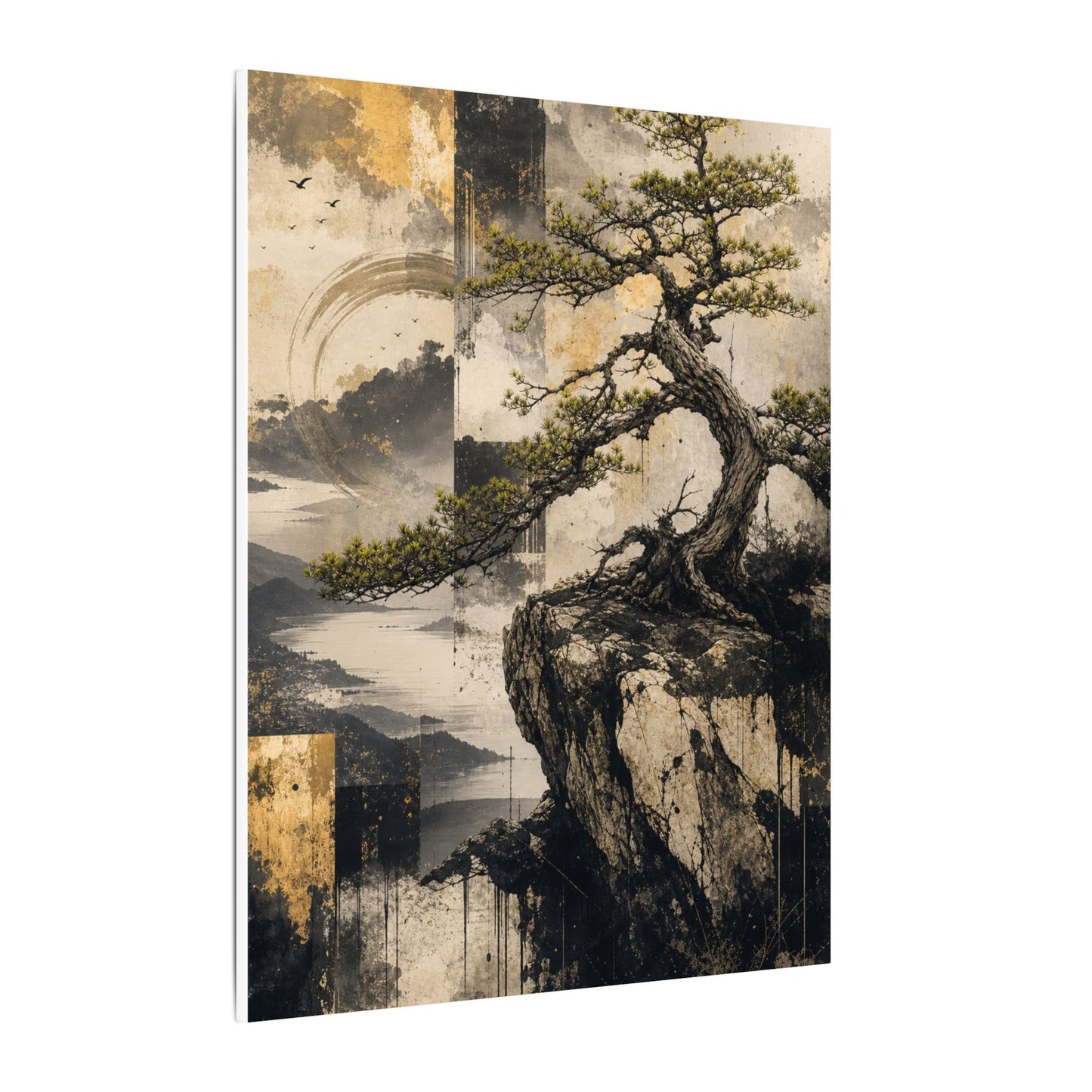 Golden Hour Pine Tree Canvas Art - Japandi Datsuzoku
