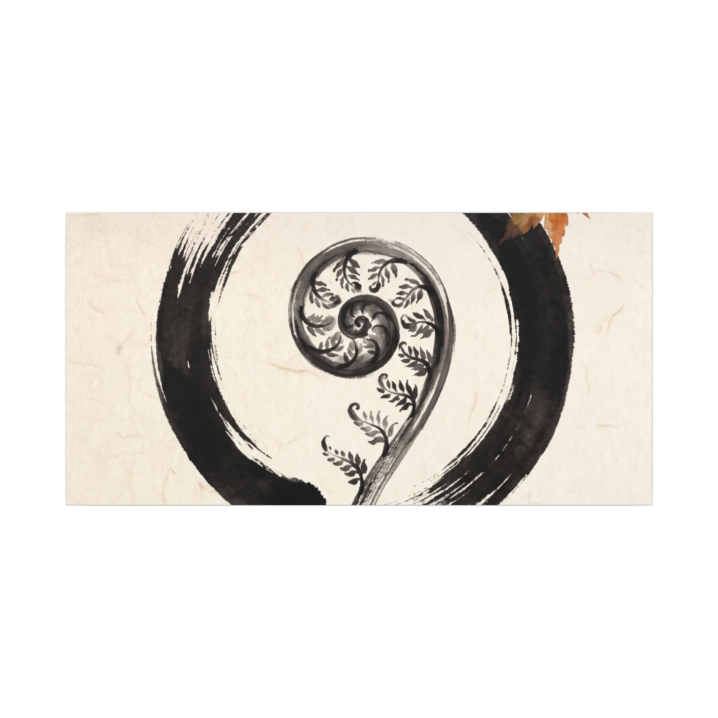 Fern Unfurling Autumn Canvas Art | Zen Peaceful Design