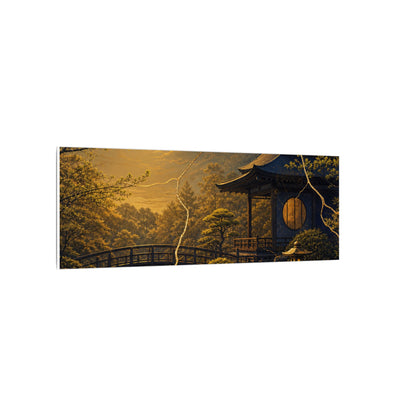Spring Moonlit Garden Gold Vein Canvas Art | Resilient Decor