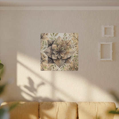 Warm Paper Fold Canvas Art - Watercolor Japandi