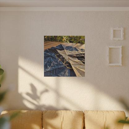Golden Hour Paper Fold Canvas Art - Kintsugi Ma