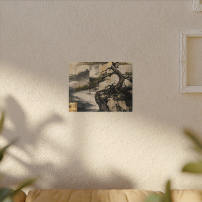 Golden Hour Pine Tree Canvas Art - Japandi Datsuzoku