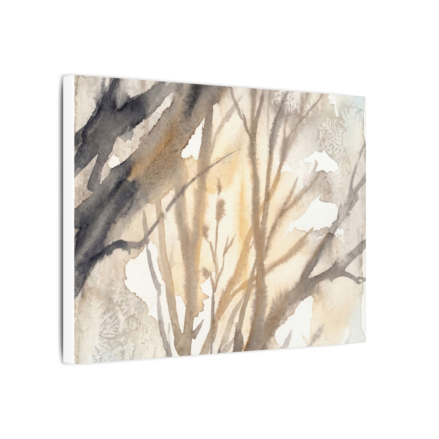 Ma Shadow Play Canvas Art - Japandi Watercolor