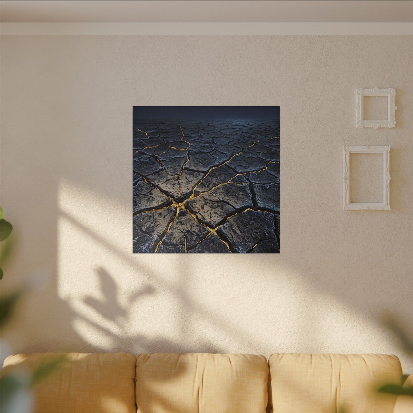 Cracked Earth Broken Beauty Canvas Art | Artful Kintsugi Art