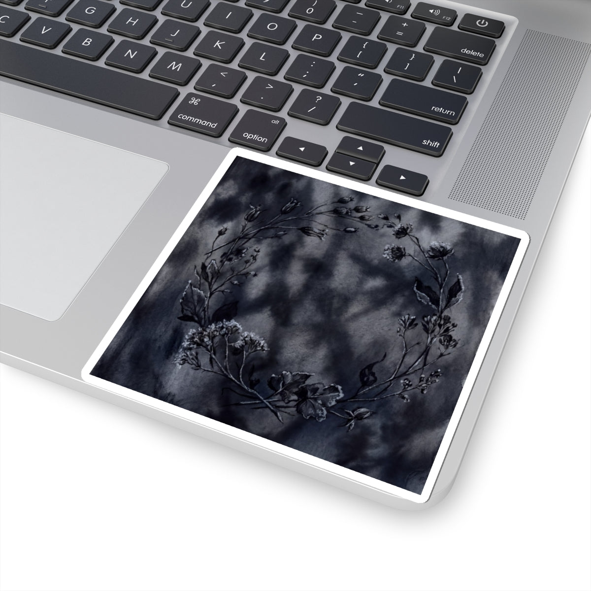 Winter Dried Flowers Shadow Zen Sticker | Moody Decor Art Print