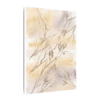 Shadow Play Winter Canvas Art | Japandi Warm Design