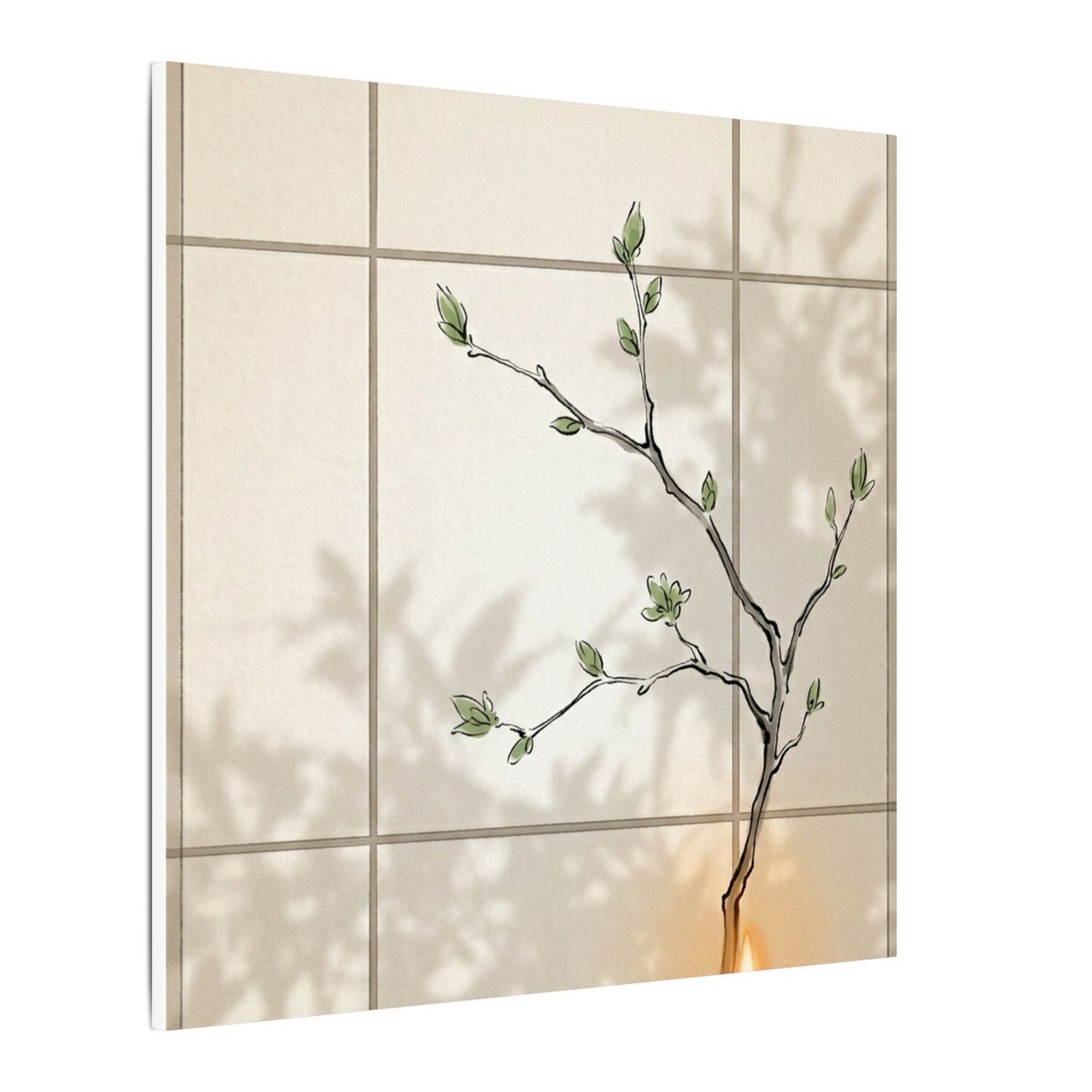 Shoji Screen Spring Canvas Art | Japandi Cozy Design