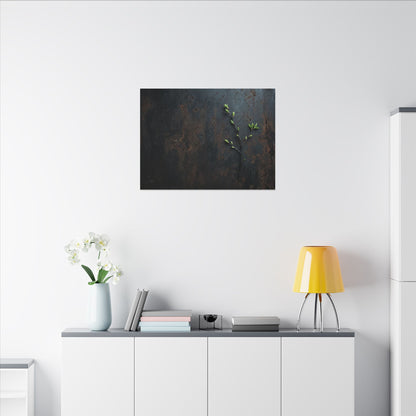 Rust Patina Moody Minimal Canvas Art | Moody Dark Japandi Art