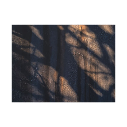 Dark Japandi Shadow Play in Golden Hour | Shadow Zen Canvas Art