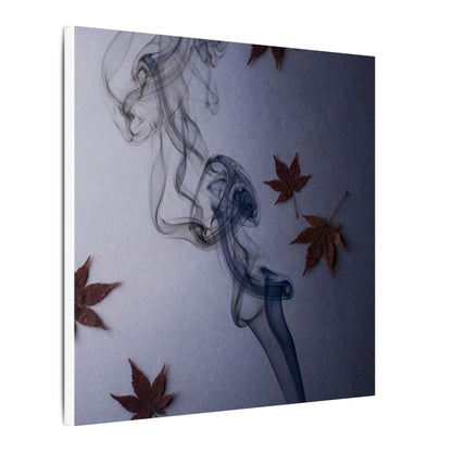 Dark Japandi Incense Smoke in Dawn | Moody Minimal Canvas Art