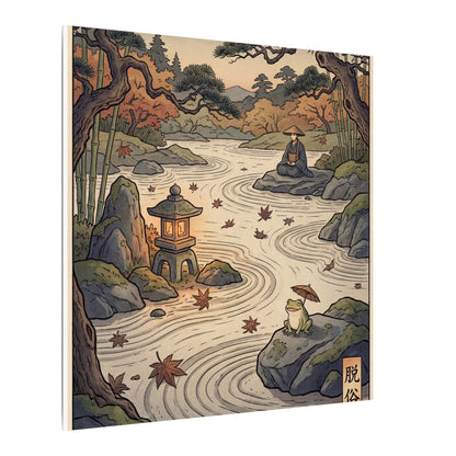 Rock Garden Autumn Canvas Art | Zen Serene Design