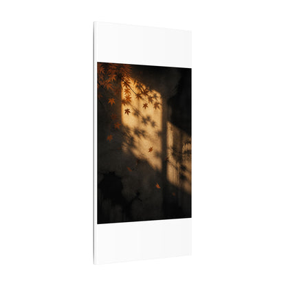 Shadow Play Canvas Art | Autumn Dark Japandi Charcoal Ink Art