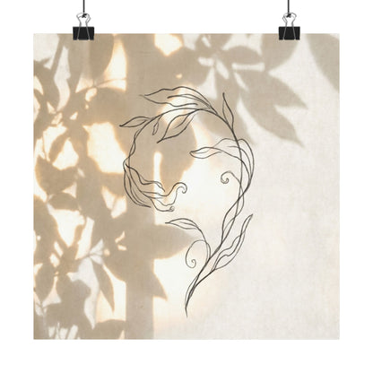 Candlelight Shoji Screen Wall Art Print - Japandi Fukinsei Art Print