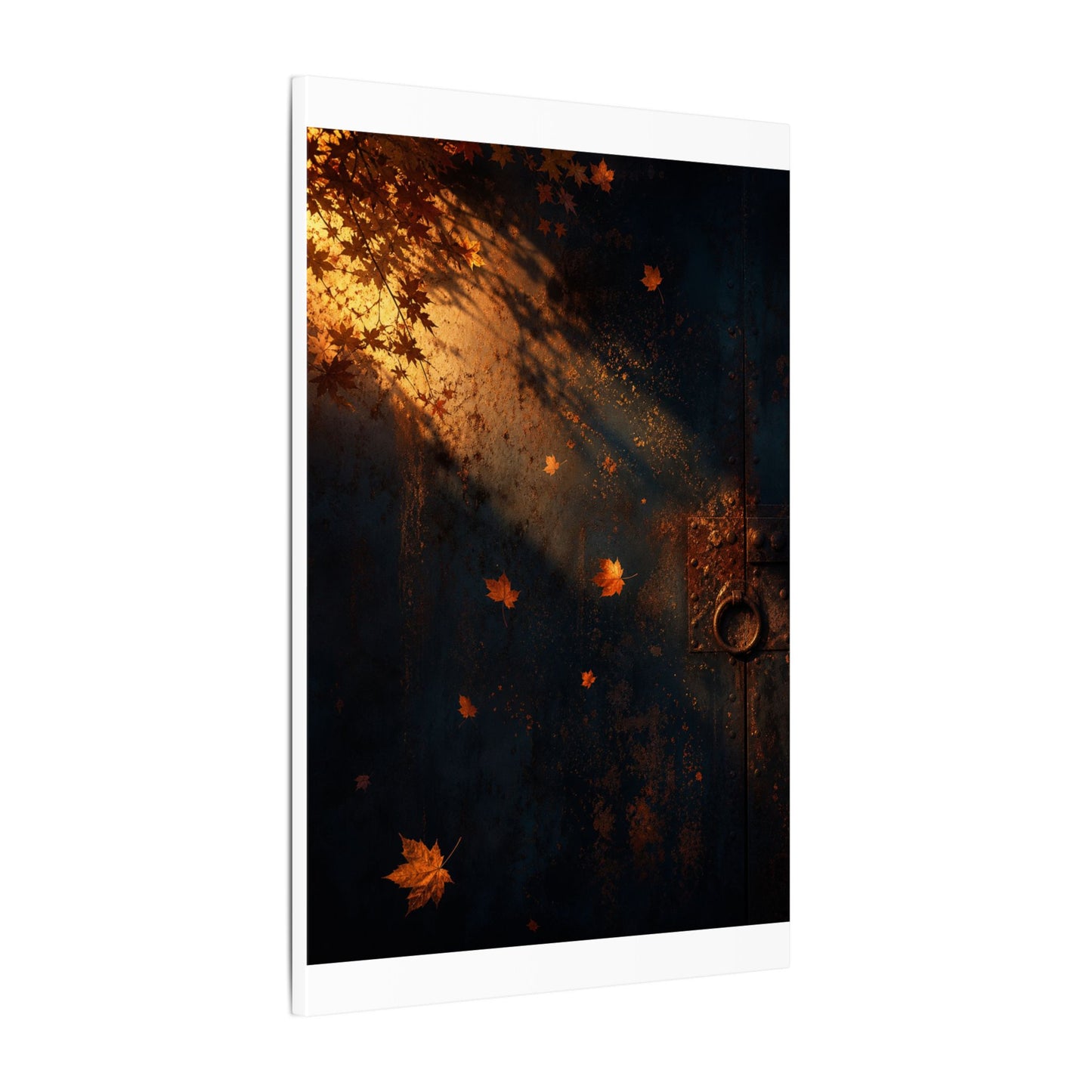Dark Japandi Rust Patina in Golden Hour | Shadow Zen Canvas Art
