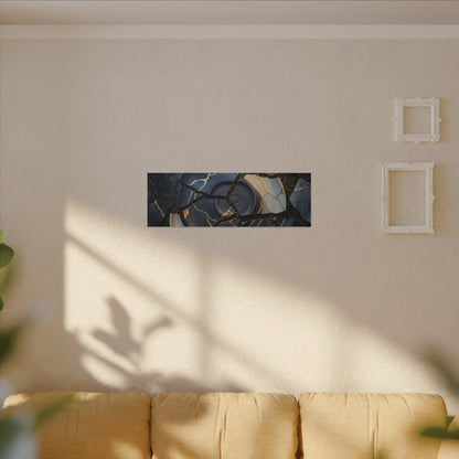 Resilient Broken Pottery Canvas Art - Gold Vein Kintsugi