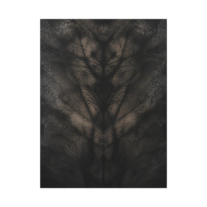 Seijaku Shadow Play Canvas Art - Dark Japandi Charcoal Ink