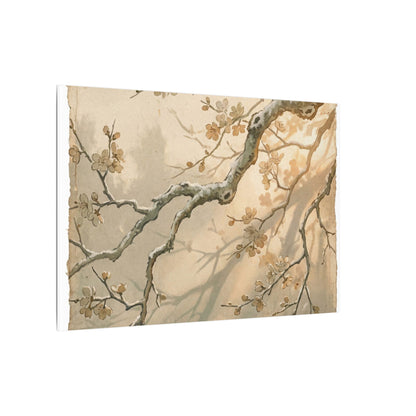 Cherry Blossom Canvas Art | Winter Japandi Japanese Pattern Art