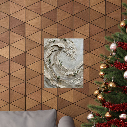 Ocean Wave Spring Wall Art Print | Japandi Earthy Design