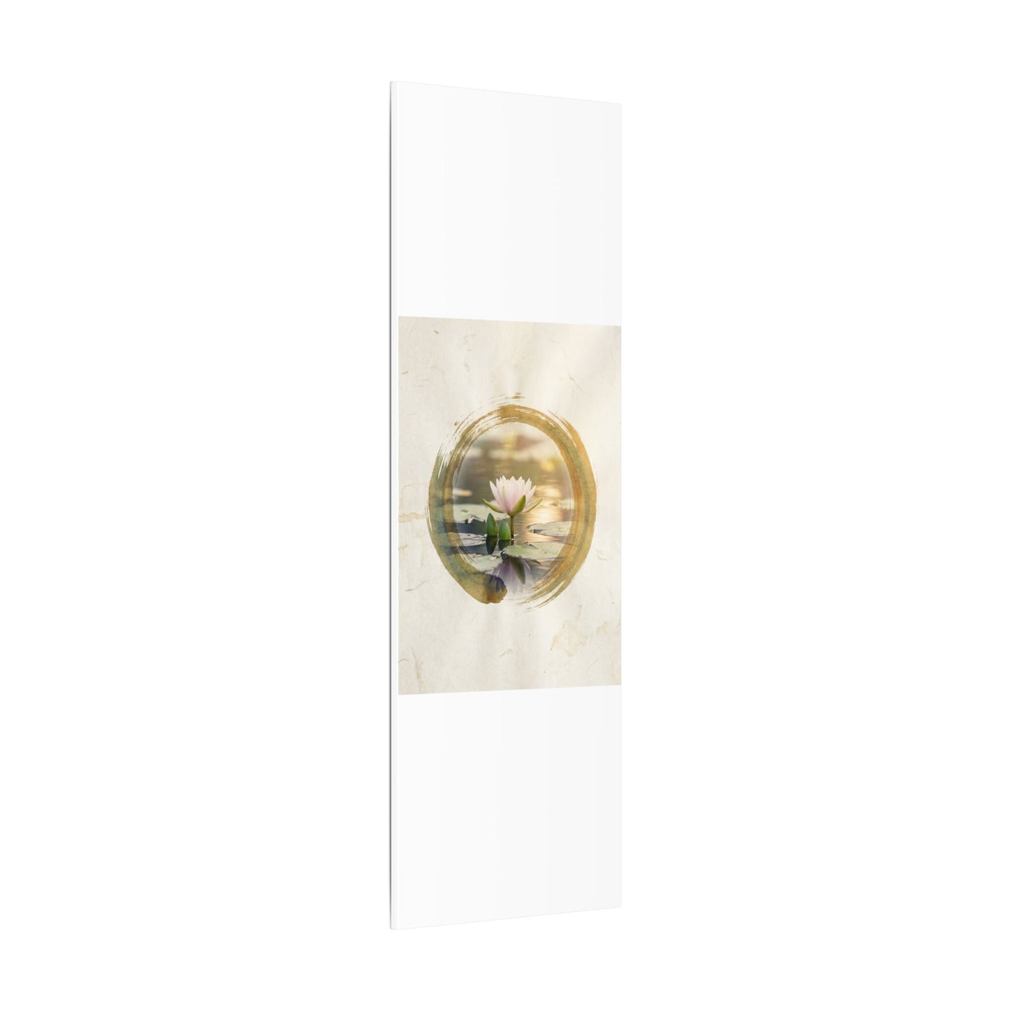 Peaceful Lotus Flower Canvas Art - Enso Zen